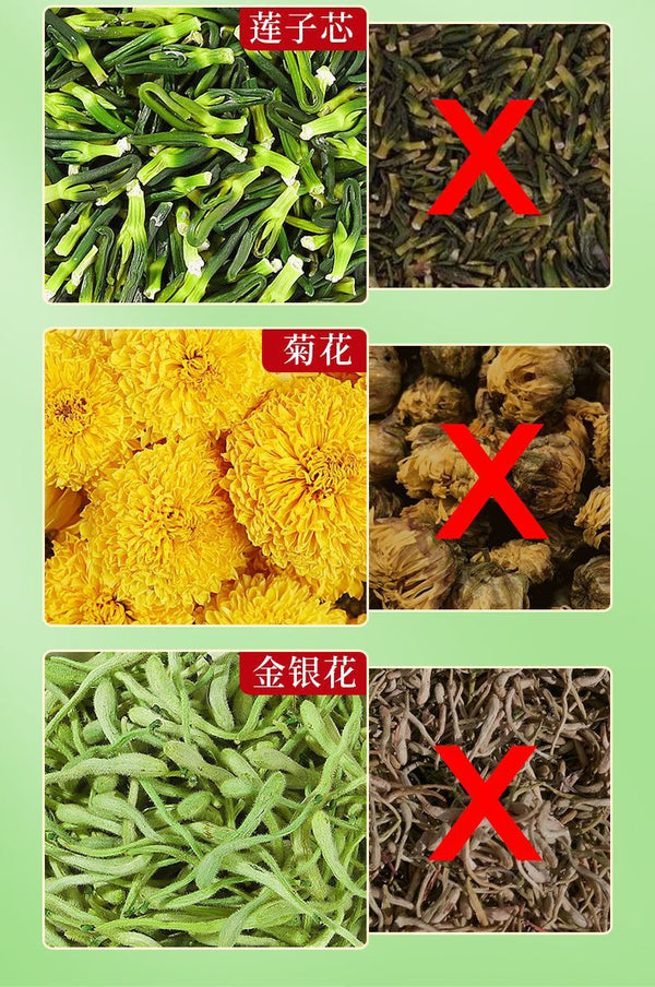 Tea for Heat Relief & Detox - Herbal Tea Lotus Seed Heart & Honeysuckle