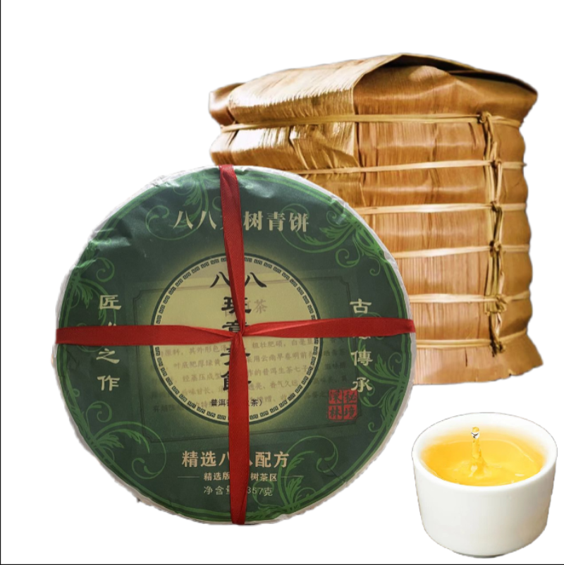 Baba Bazhang Qing Cakes Baba Bazhang Da Shu Qing Cake Pu'er Raw Tea 357g/12.59oz