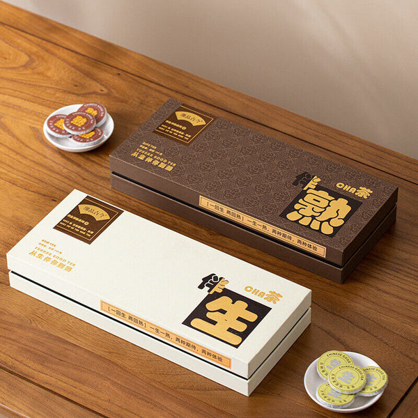 Mini Round Cake Aged & Raw Tea High-End Gift Box Yunnan Ancient Tree Pu-erh Tea