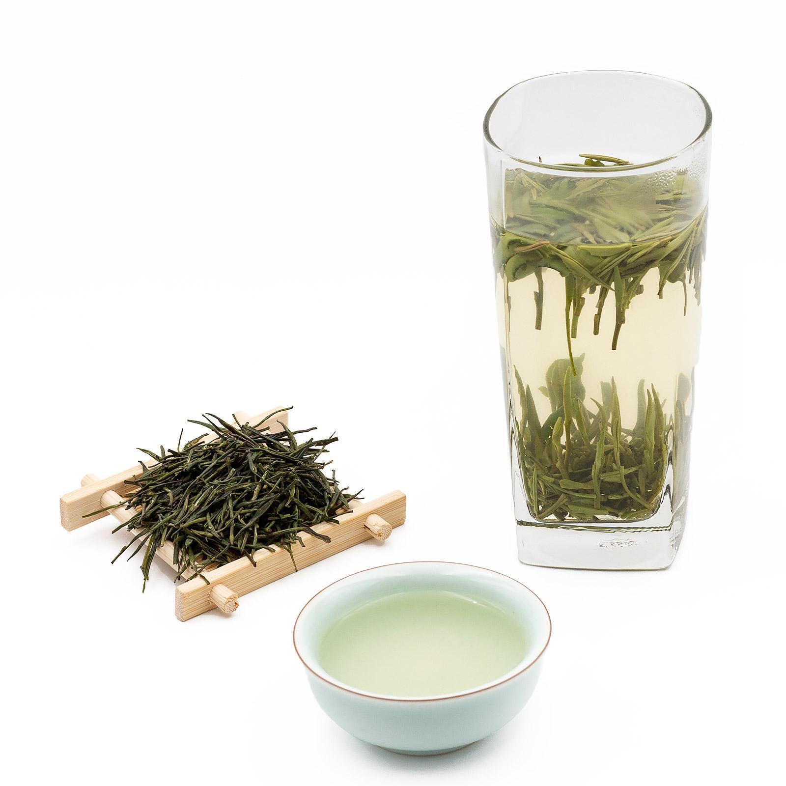 Natural high-quality Chinese Zhu Ye Qing Green Tea Yuqian 1st Grade Loose Leaf