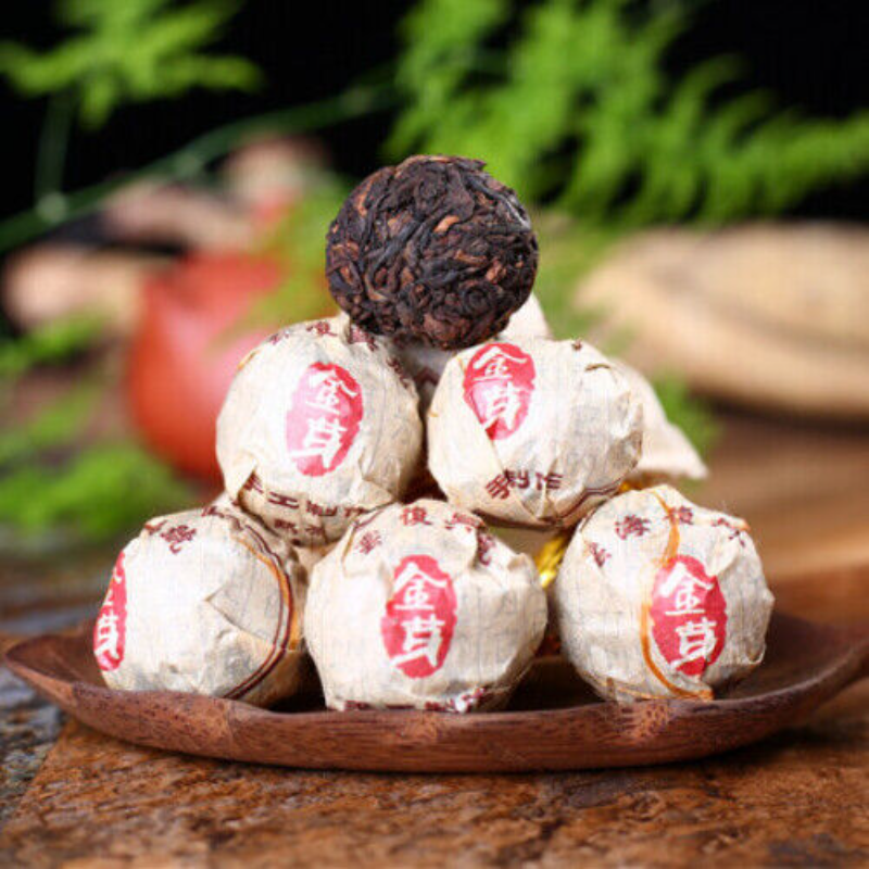 Big Leaf Pu'er Ripe Tea Premium Fermented Pressed Black Tea 500g Pu-Erh Tuocha