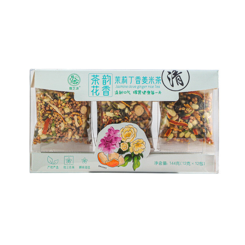 Jasmine Clove Ginger Herbal Tea Bags Floral Wellness Drink Energy Boost Natural Main image