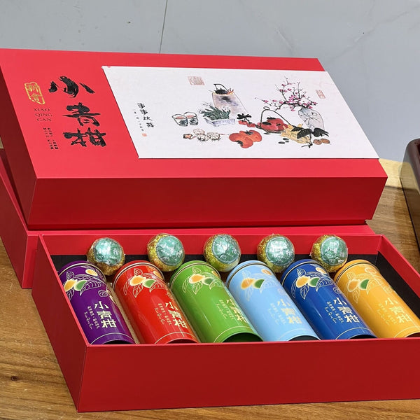Chenpi Palace Puerh Tea Xinhui Xiaoqingkang Puerh Ripe Tea Small Canisters