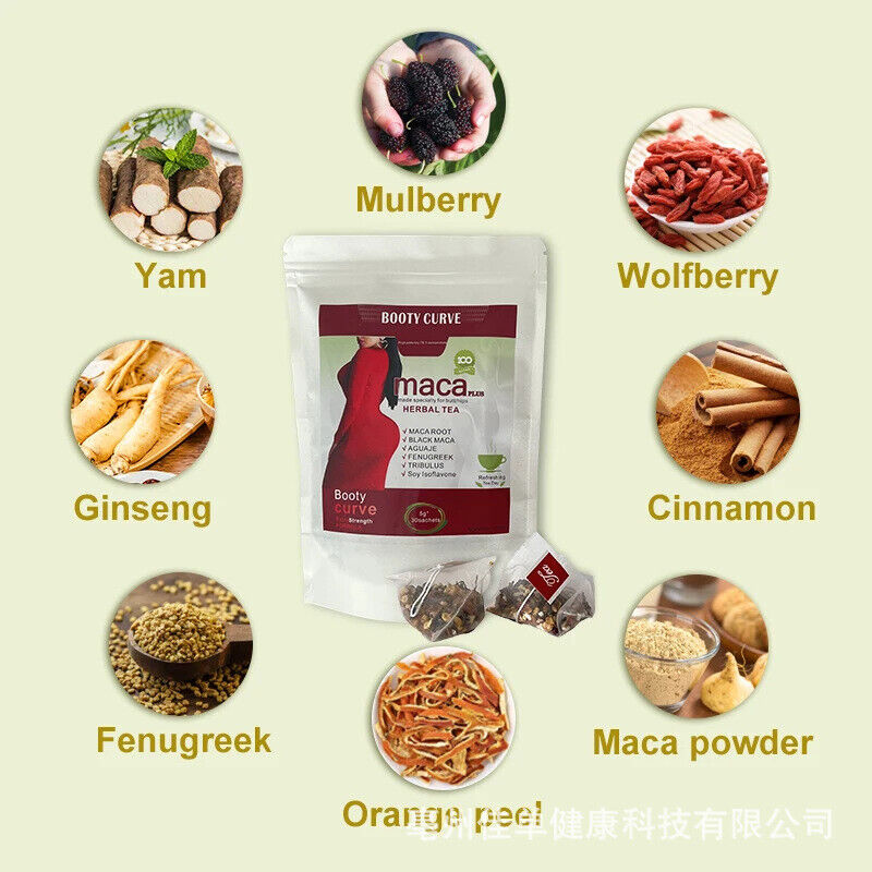 butt black maca fenugreek booty curve maca plus herbal tea