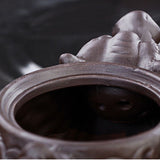 China Traditional Ceramic Tea Pot Dragon Phoenix Tea Kettle Purple Clay Tea Set