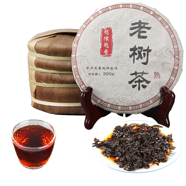 Top Cooked Puerh Tea Cake Chinese Yunnan Tea The Older The More Fragrant 200g