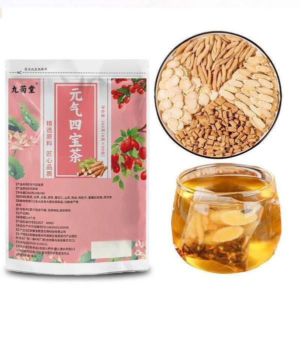 Huangqi, Red Dates, Barley, Poria, Ginseng Tea Bag, Yuanqi Sibao Tea
