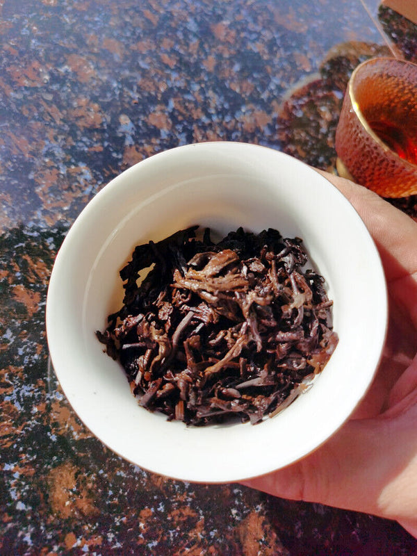 Yunnan Seven Seeds Cake Tea Yiwu High Pole Ancient Ripe Old Pu'er Tea Cake12.6oz