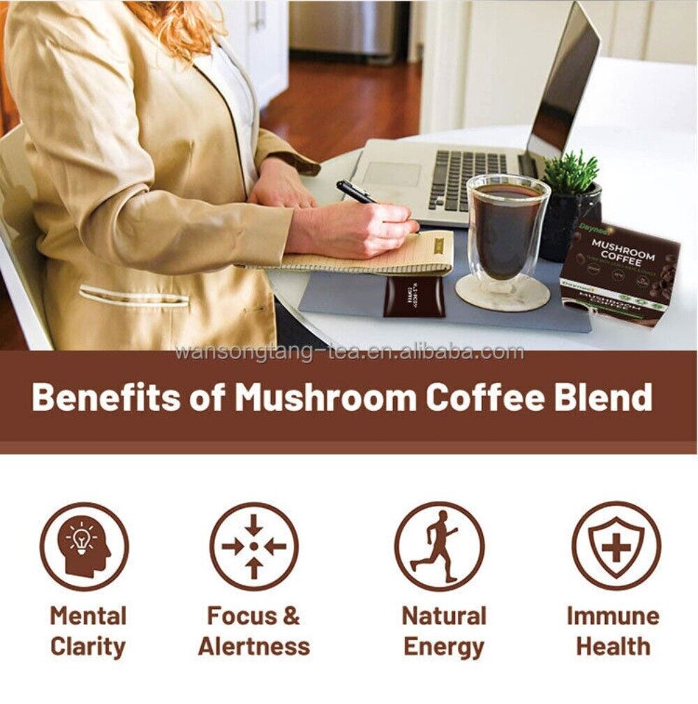 Weight Loss Coffee Powder Mushroom Coffee Drink Healthy Slimming Beverage