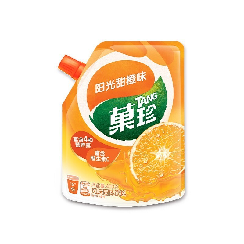 400G Guozhen Juice Fruity Powder Orange/Lemom/Grape/Peach Flavor  Solid Beverage Main image