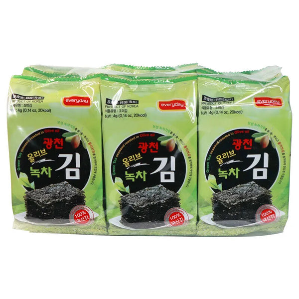 Organic Seasoned Roasted Seaweed Snacks - 4g*32 Packs Korean BBQ Seaweed