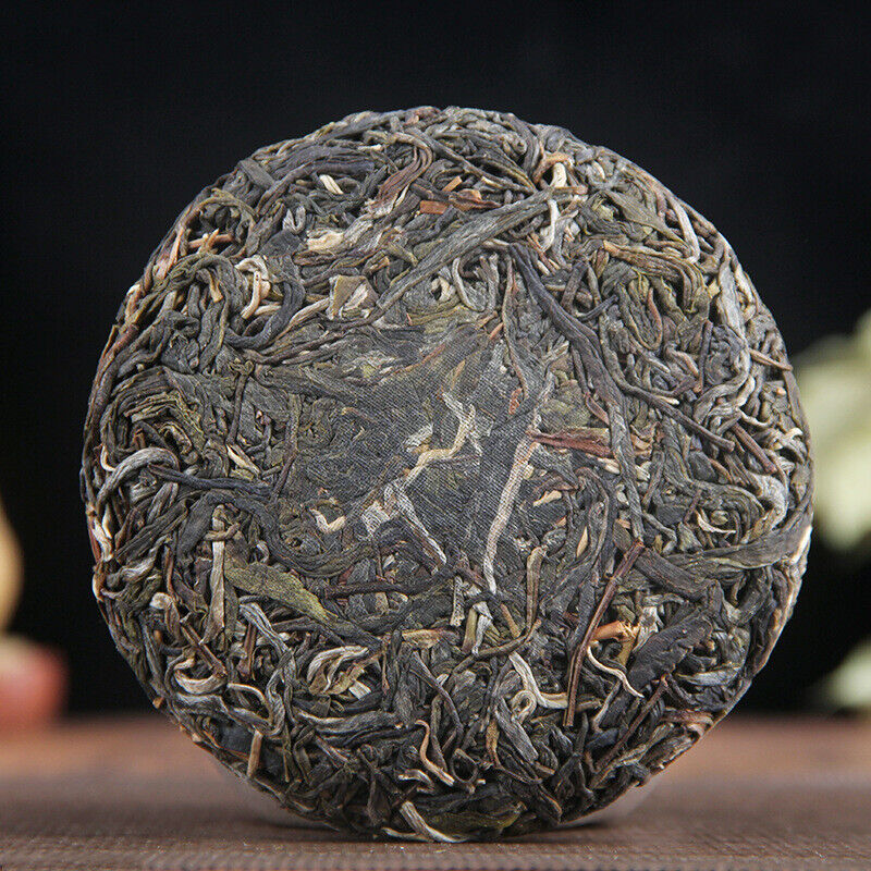 100g Yunnan Menghai Sleeping Deer Mountain Sun Green Pu'er Raw Tea Cake Secondary image