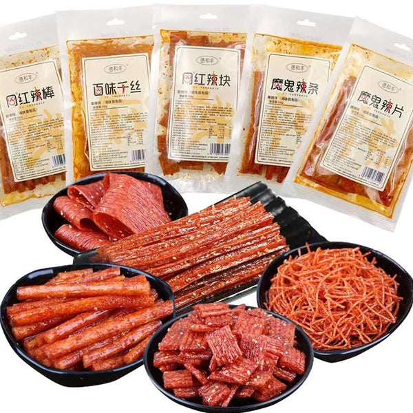 Pikanter Streifen Latiao Snack Chinesische Spezialität Veganer Pikanter Snack