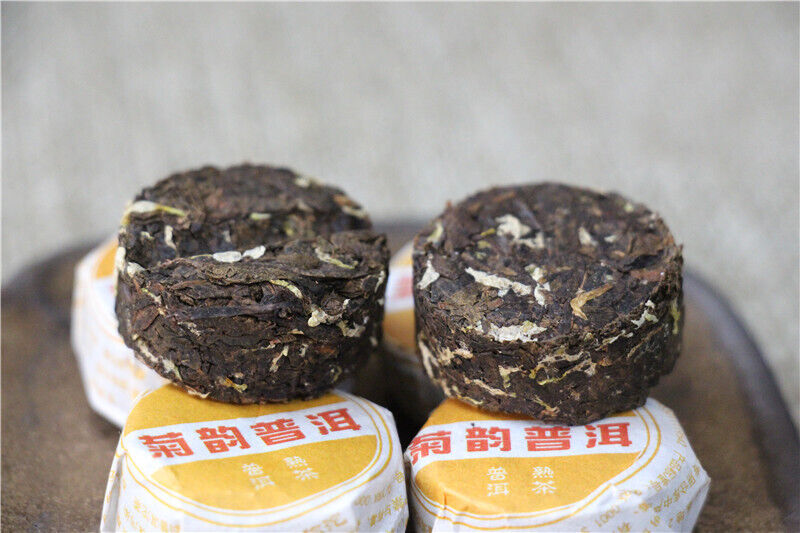 500G 7gMini Chrysanthemum Pu-erh Ripe Tea Yunnan Chrysanthemum Pu-erh Round Cake