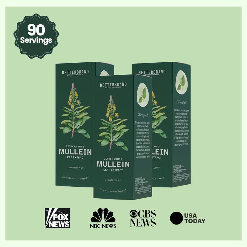Support Lung Cleanse Mullein Leaf Extract Drops All-natural Ingredients
