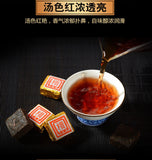 500g Menghai Pu'er Ripe Tea Small Square Brick Tea Leaves Pu'er Tea Tuo Tea
