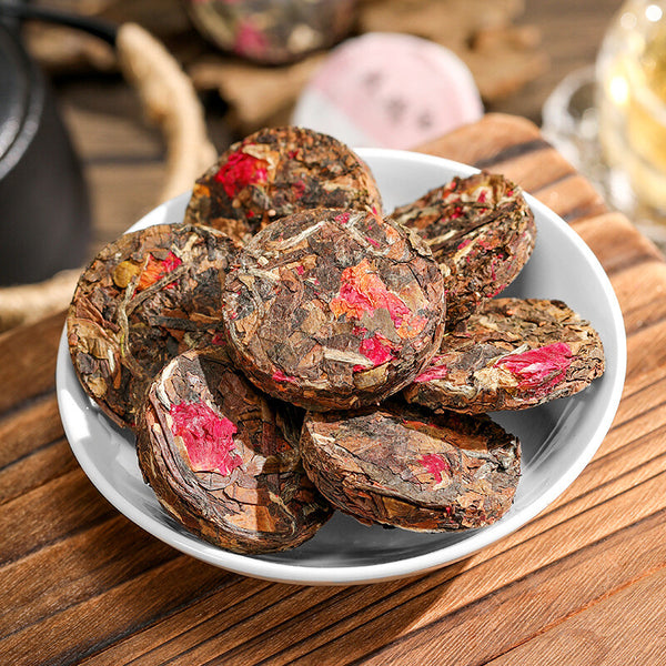 Authentic Fujian Rose White Tea Fuding Old White Tea Mini Tea Cake Rose Shoumei