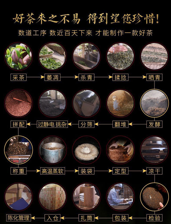 Yunnan Menghai thé d'arbre ancien Pu'er thé mûr gâteau Qizi gâteau thé 357G