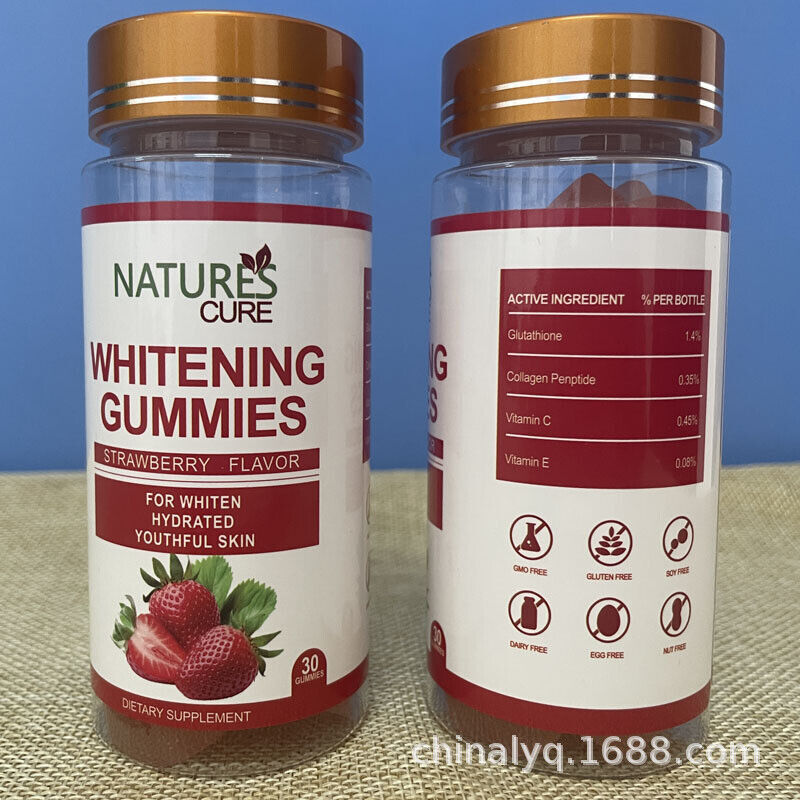 Collagen Whitening Gummies Strawberry Flavor Natural Gummy Candies Main image