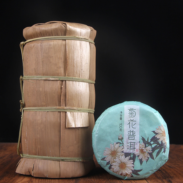 Organic Ripe Pu-erh Tea Gift Tea Health Care100g*5pcs Chrysanthemum Pu-erh Tea