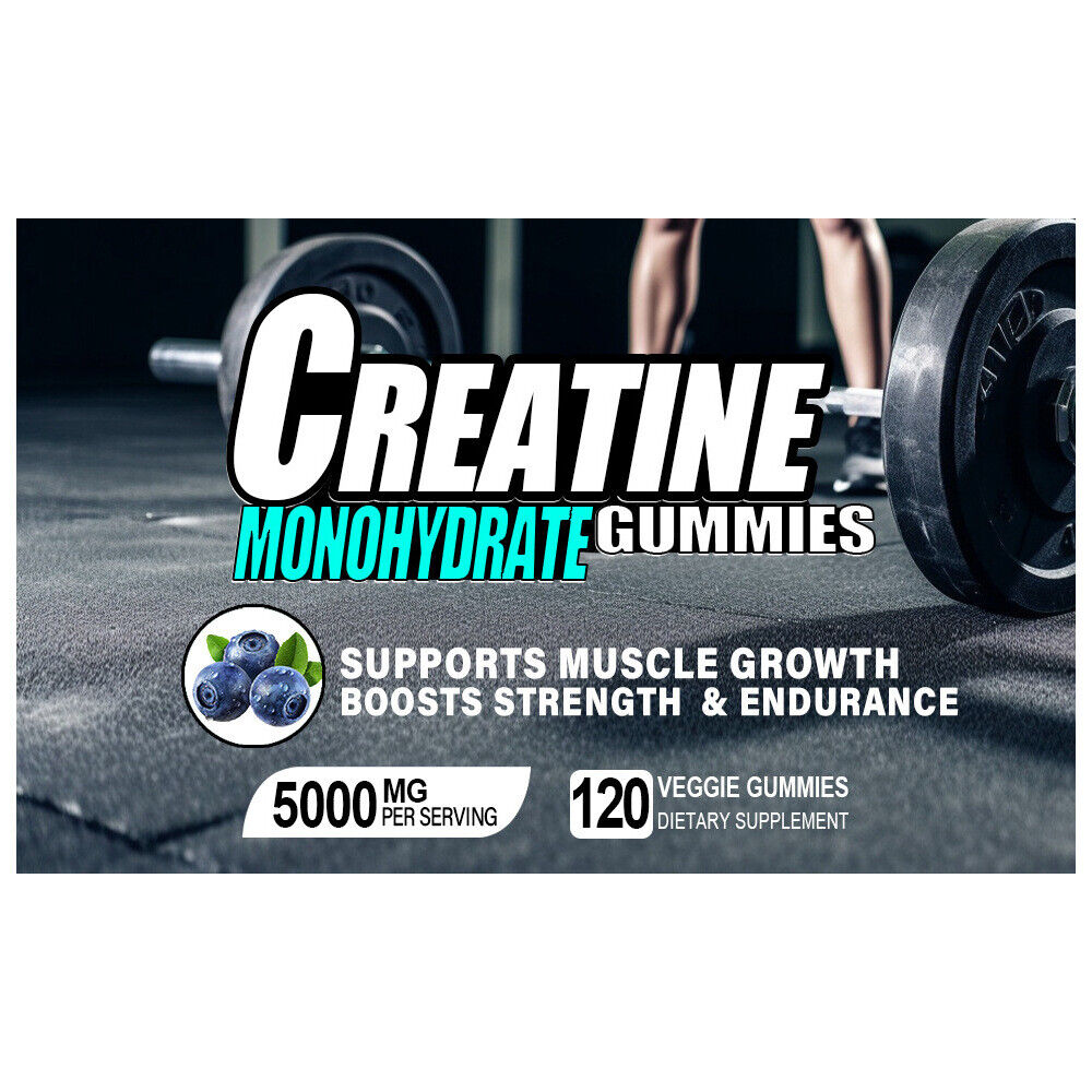 120 Count Kreatin-Monohydrat-Gummis 5000MG Energie und Muskelleistung steigern
