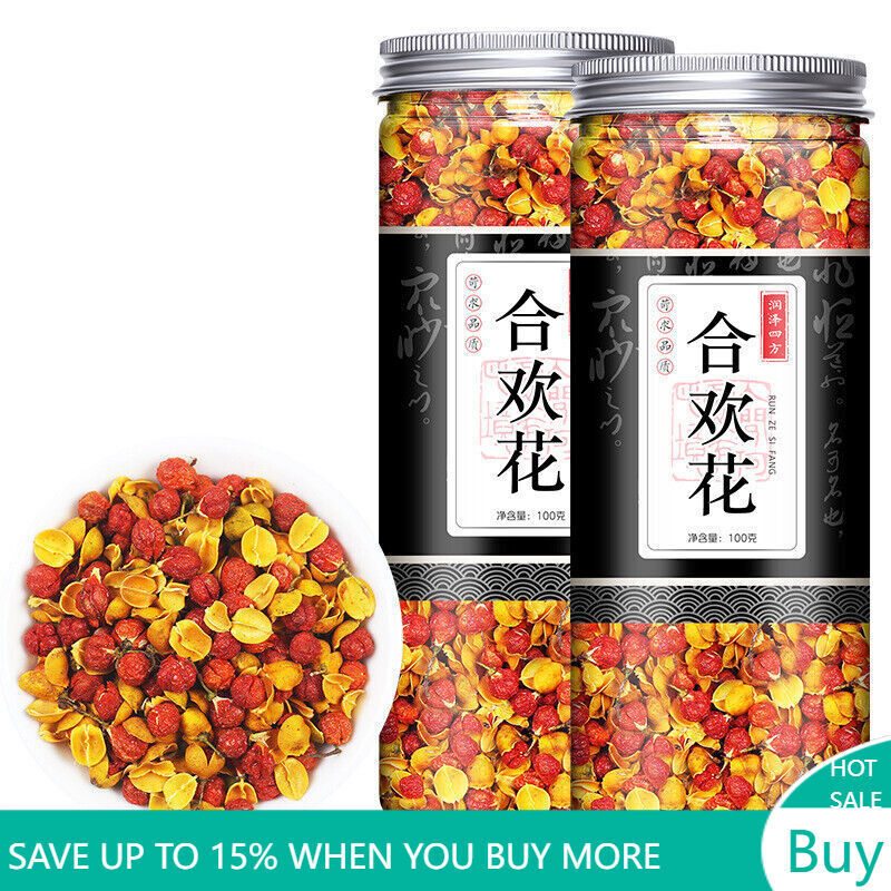100g Dry Natural Albizia Julibrissin Flowering Buds Silk Tree Hehua Herbal Tea Main image