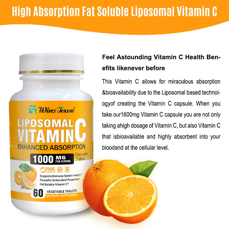 Winstown Vitamin C 1000mg Tablets Multvitamin Candy Immune 60 Tablets/bottle