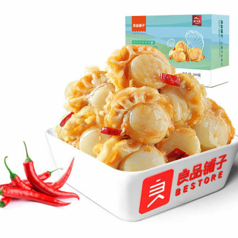 良品铺子100g Liang Pin Pu Zi Spicy scallop 香辣虾夷扇贝100g Main image