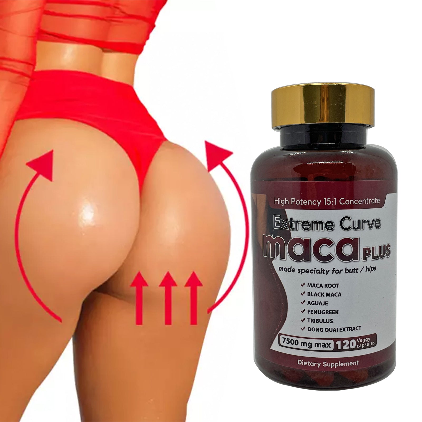 Ultimate Maca Buttock Butt Enhancement Pills 120 Secondary image