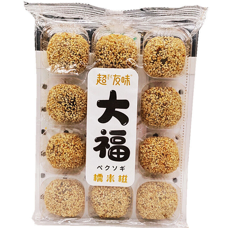 Japanese Dessert Daifuku Mochi Sweet Potato Sesame Filled Pastry Snacks 380g