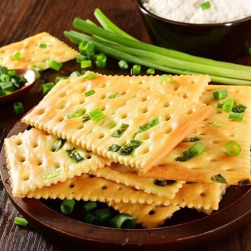 Savory Onion Soda Crackers Healthy Snack with Convenient Individual Packs