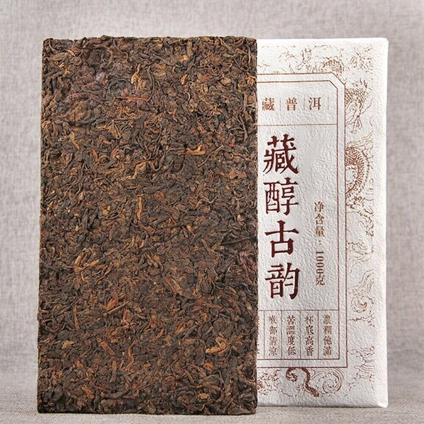 2012 Tibetan Ancient Rhyme Ripe Pu-erh Brick 1000g Yunnan