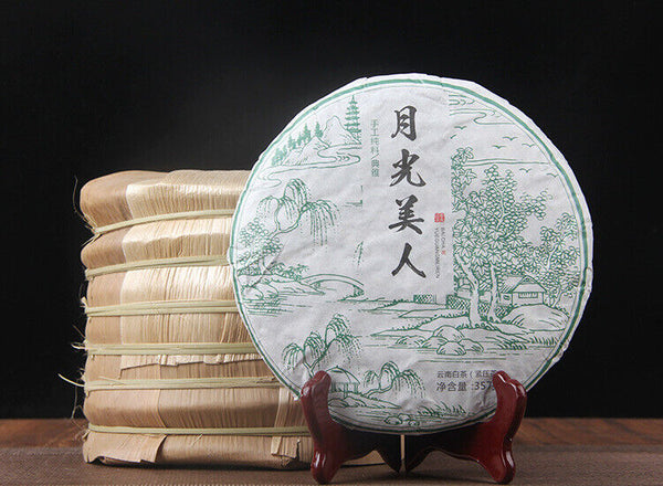 357g Yunnan Tea Puerh Tea Moonlight White Cake Jingmai Mountain Arborvitae