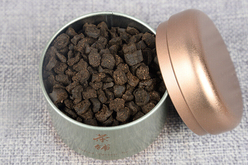 Yunnan Puerh Tea Fossil Glutinous Fragrance Broken Silver 100g Tin Cooked Tea
