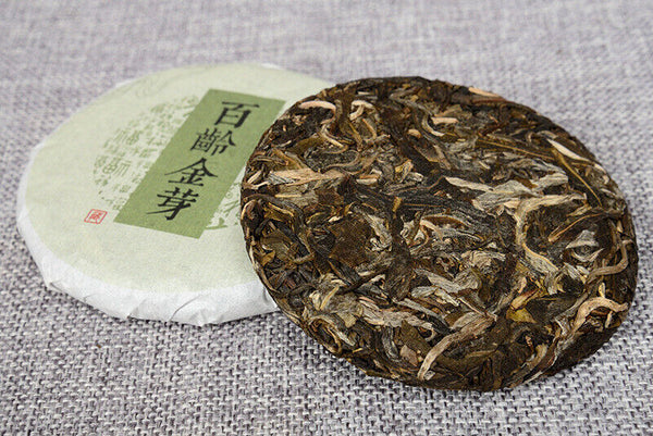 Pu-erh Tea Raw Tea Cake Bai Ling Golden Bud Raw Tea 100g Pu-erh Cake Tea