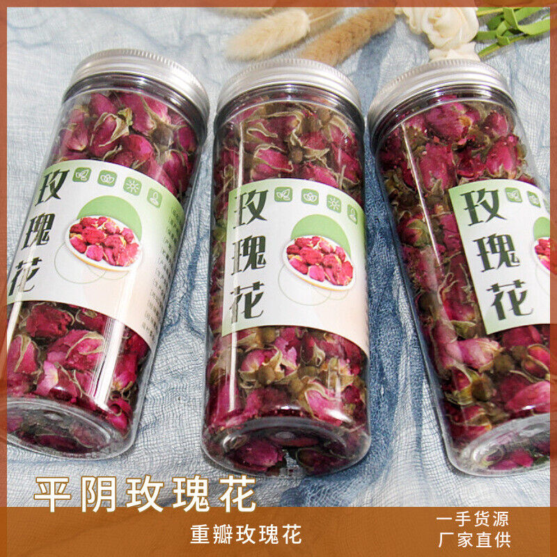 Rose tea Pingyin heavy petal rose canned flower tea bottle combination 17.6oz Secondary image