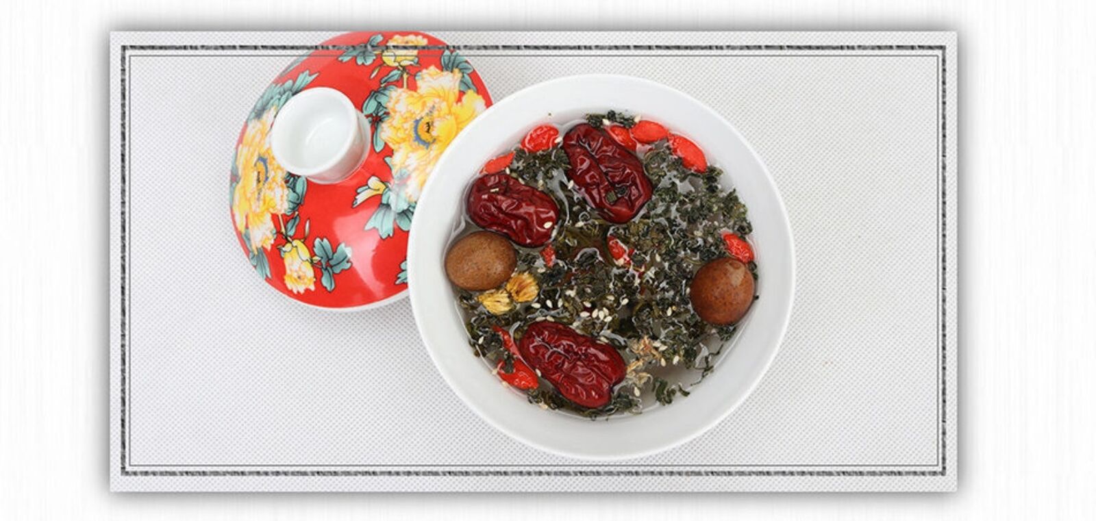 GaiBowl Tea Eight Treasures Tea Chrysanthemum Wolfberry RedDate Guiyuan Tea 800g