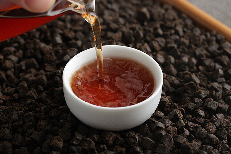 500g Yunnan Pu'er Ripe Tea 09 Menghai Nuoxiang Tea Fossil New C1 Crushed Silver