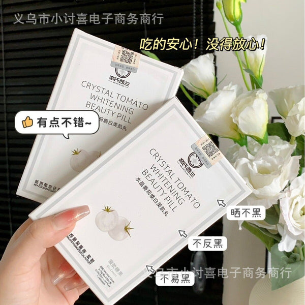 Crystal White Tomato Whitening Beauty Pills Gel Candy Whitening Pills 5 Boxes