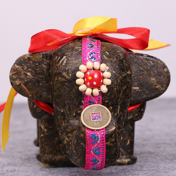 Ruyi auspicious craft tea three-dimensional tea carving small elephant ornaments