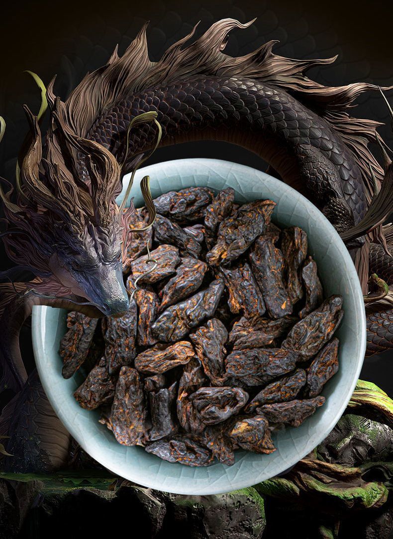 Yunnan Ancient Tree Puerh Crushed Silver Ripe Tea Glutinous Rice Fragrance 500g
