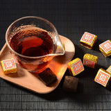 500g Menghai Pu'er Ripe Tea Small Square Brick Tea Leaves Pu'er Tea Tuo Tea