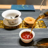357g Yunnan Brown Mountain Ancient Aged Golden Bud Tribute Cake Ripe Puerh Tea