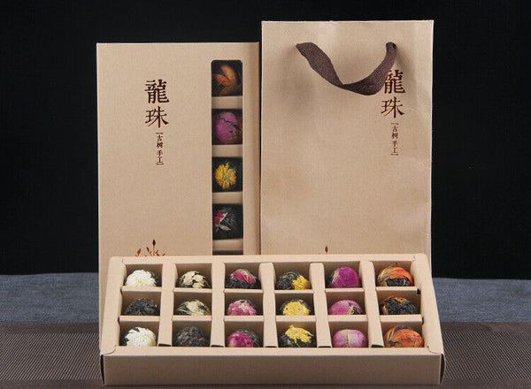Yunnan Flower Pu'er Raw Tea Dragon Ball Lily Rose Jasmine Peony Flower Tea