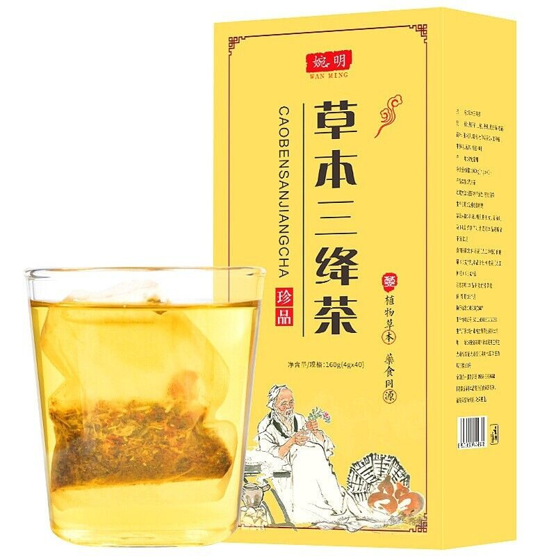 160g Herbs three jiangtea corn beard mulberry kudzu willow three descending tea
