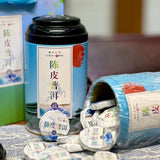 Chenpi Puerh Tea Menghai Puerh Tea Ripe Tea Aged Chenpi Small Tea Cakes Tinned