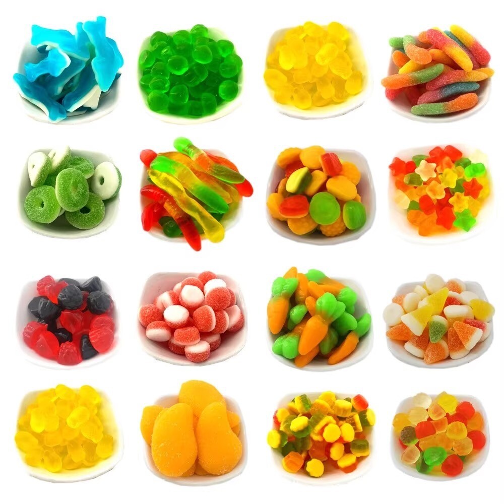 German-Style Children's Gummi Candies, Hamburger & Cola Bottle Shapes, Bulk Pack