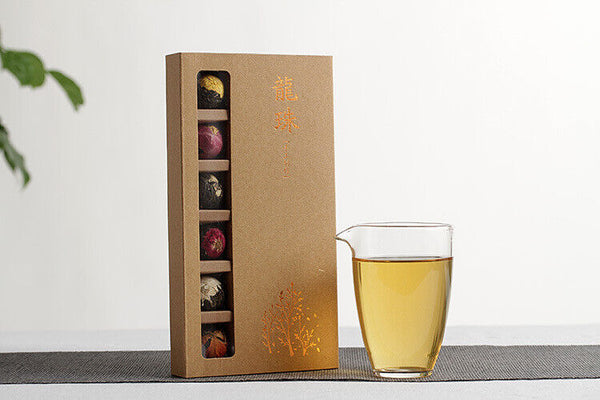 Yunnan Pu-erh Flower Tea Dragon Pearl 18 raw tea 6 flavor combination flower tea