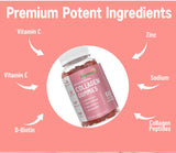 Biotin Vitamin C Collagen Gummies Nails Hair Skin Beauty 60 Vegan Capsules
