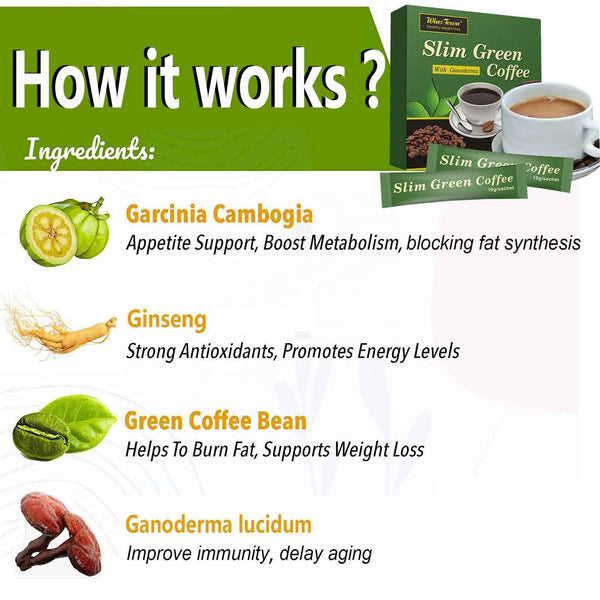 Slimming Healthy Coffee Powderinstant Slim Green Coffee Lose Weight 10g*18